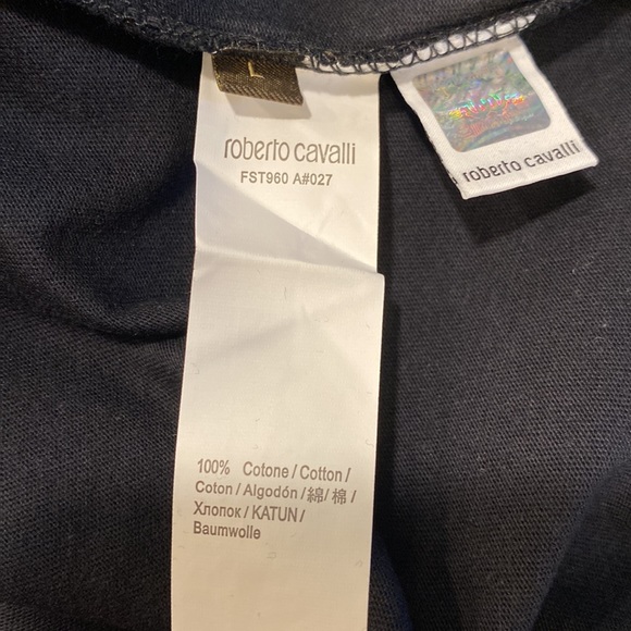 Roberto Cavalli Graphic Tee Tiger Flames Short Sleeves - Picture 6 of 6